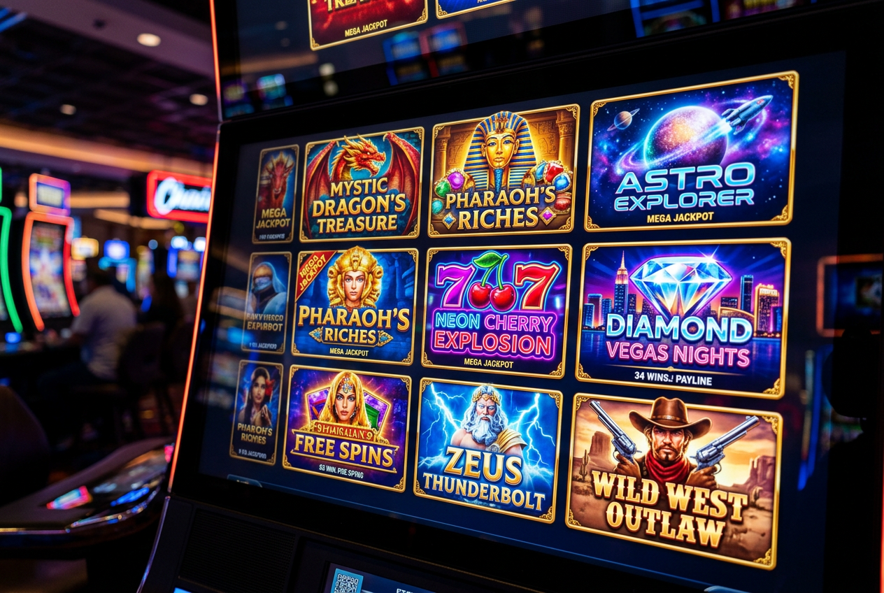 A high-quality display of modern digital slot machine games